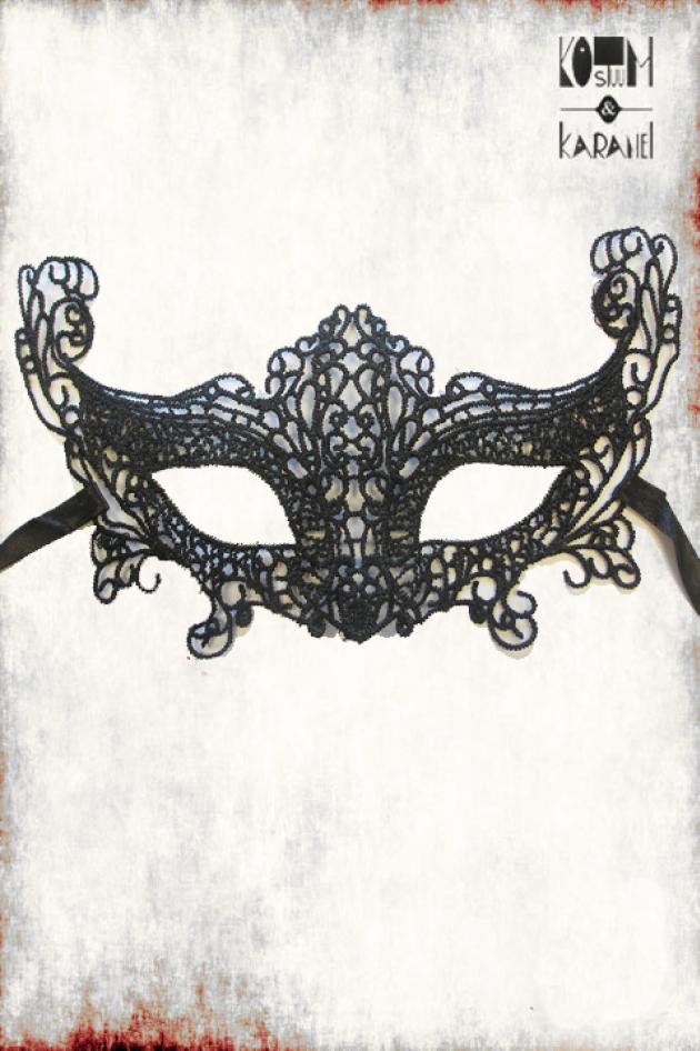 Zwart Kanten Venetiaans Masker