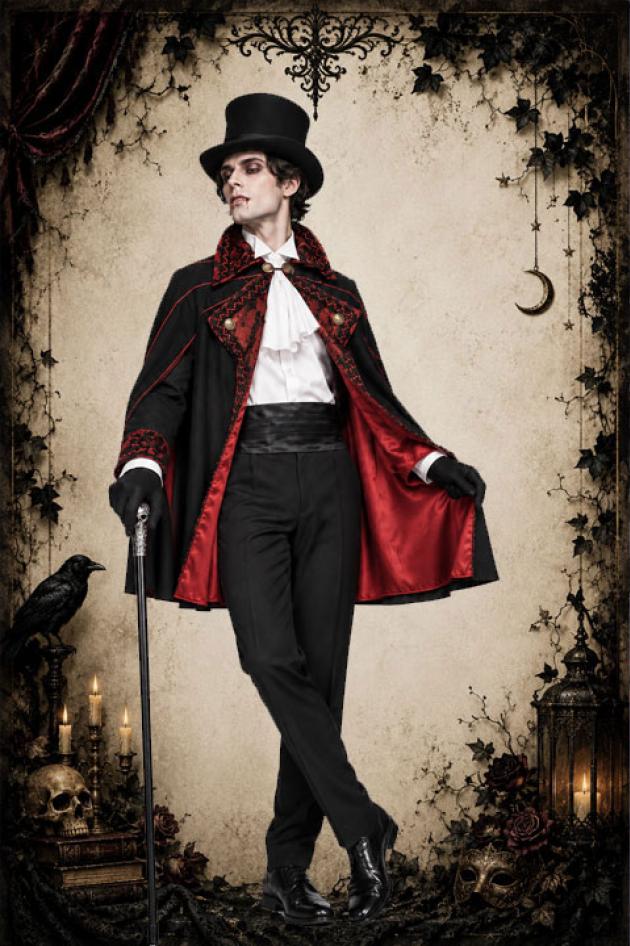 Dracula Vampier Gothic Kostuum