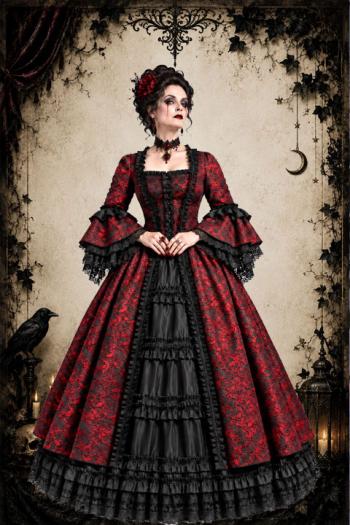 Dracula Gothic Vampier Jurk Luxe Halloween