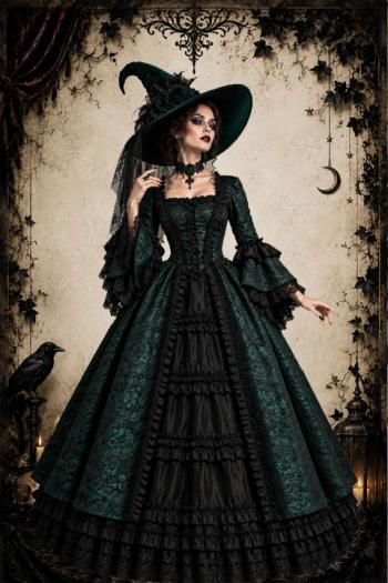 Gothic Heks Kostuum Victoriaans Halloween