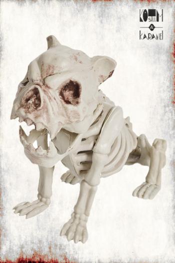 Skelet Bulldog Halloween Deco Plastic