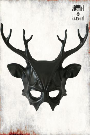 Masker Zwart Hert Plastic Halloween