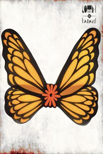 Vlinder Vleugels Oranje Zwart