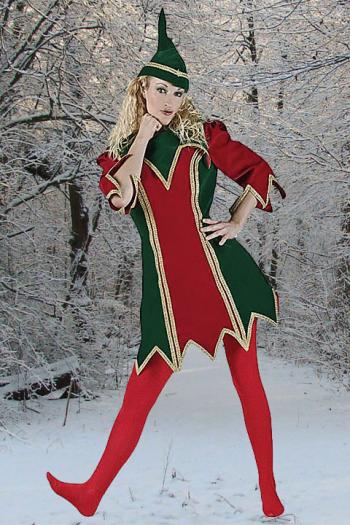 Kerstelf Kostuum Fluweel Luxe
