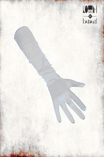 Lange Handschoenen wit Satijnglans 48 cm