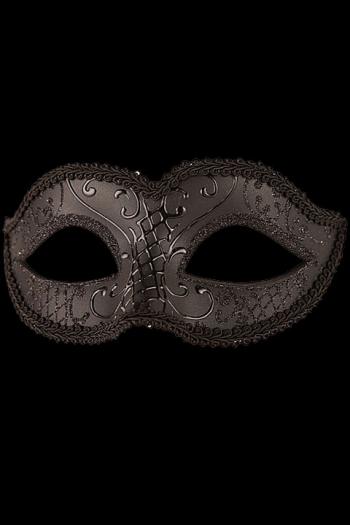 Venetiaans Oogmasker Zwart  Glitter Basis