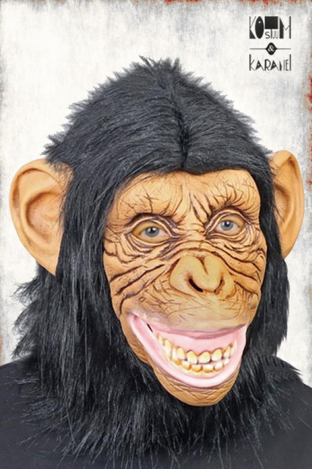 Masker Chimpanzee Latex met haar