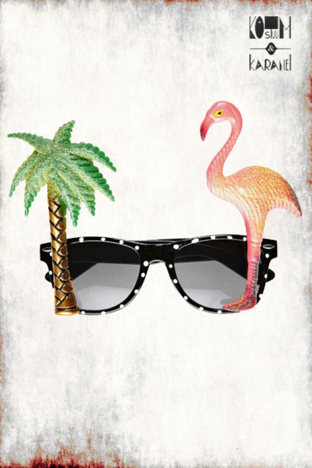 Bril Palmboom Flamingo Tropical