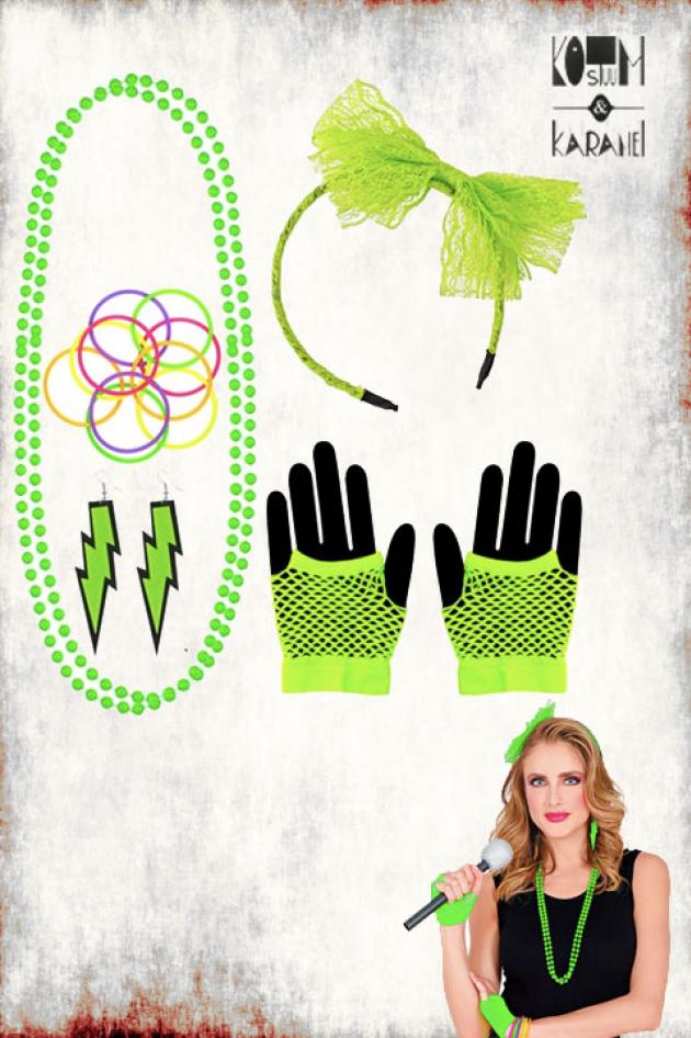 Set Eigthies Neon Groen