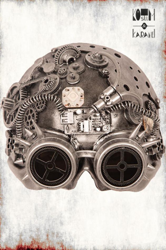 Masker Steampunk Zilver Luxe