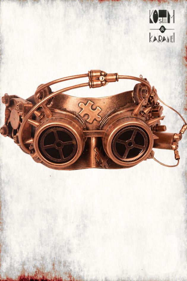 Oogmasker Steampunk Koperkleur