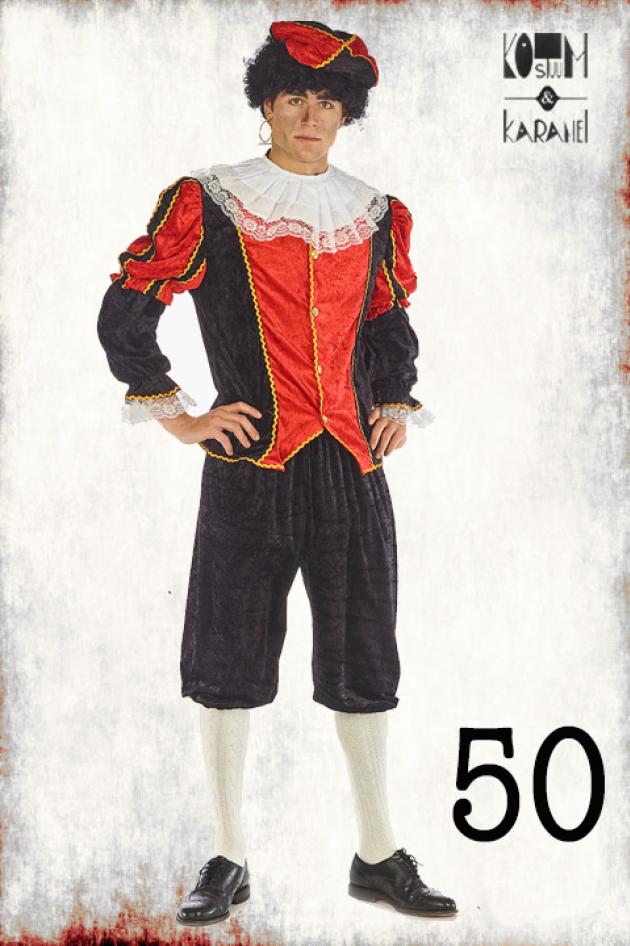 Kostuum Zwarte Piet Zwart 50