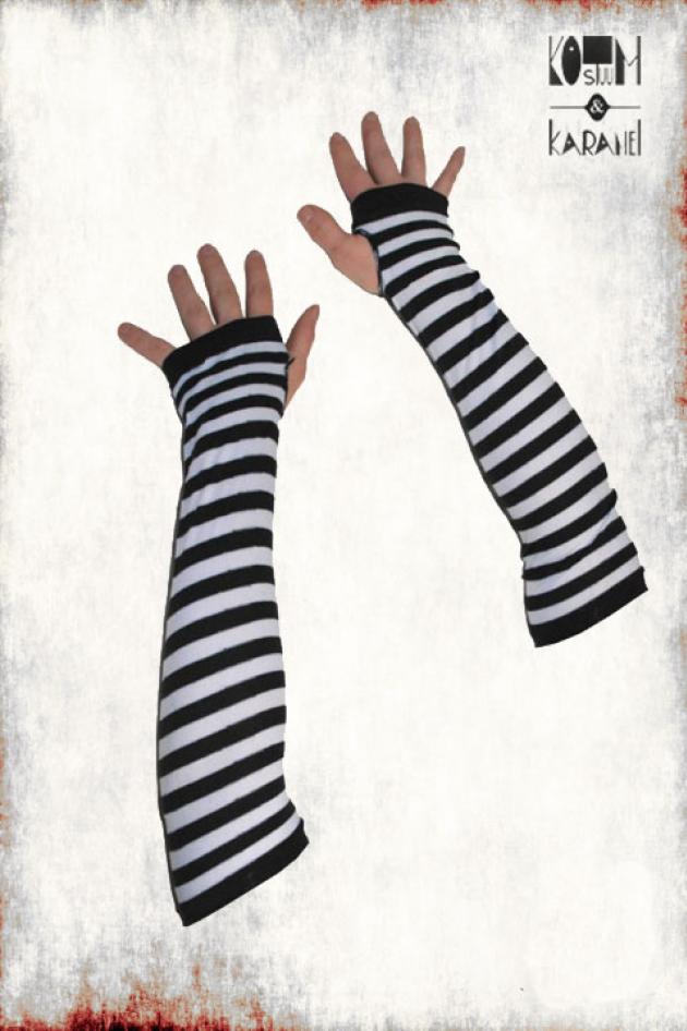 Handschoenen Wit Zwart Gestreept