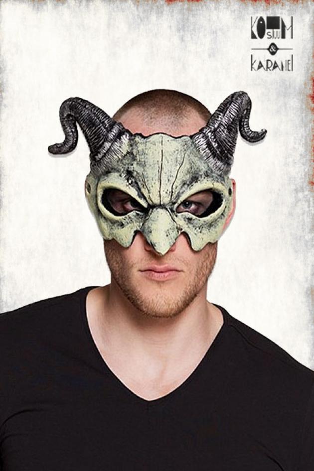 Halfmasker Latex Demon Skull