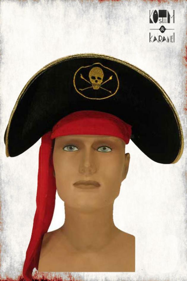 Piratenhoed Kapitein Luxe Skull