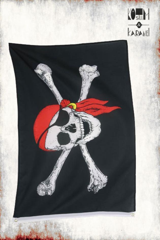 Piratenvlag Nylon met Skull
