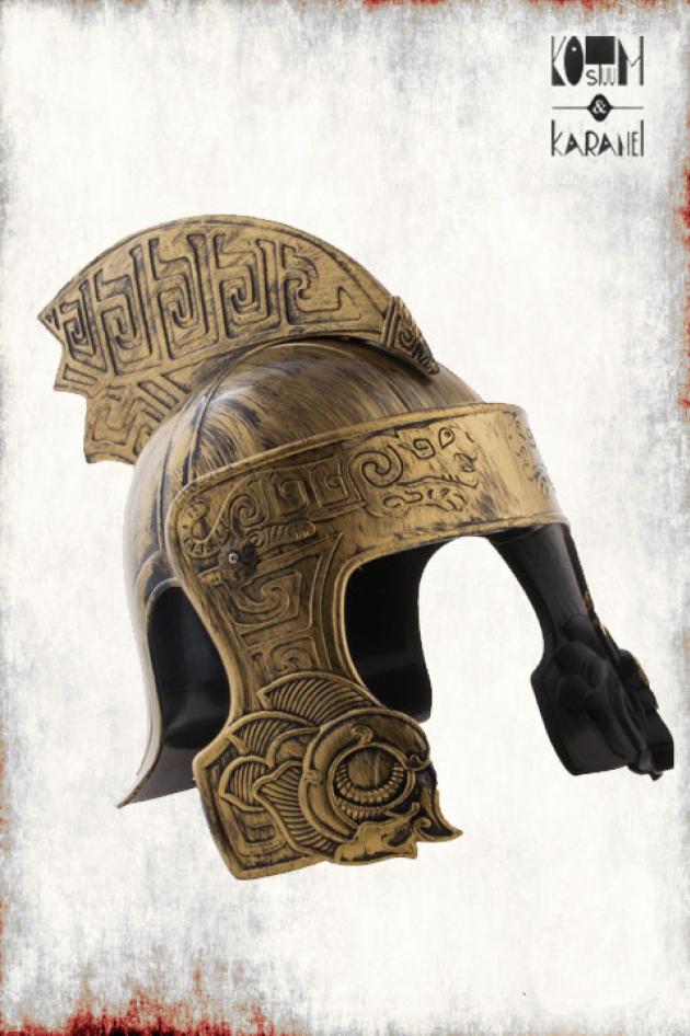 goudkleurige helm spartaan