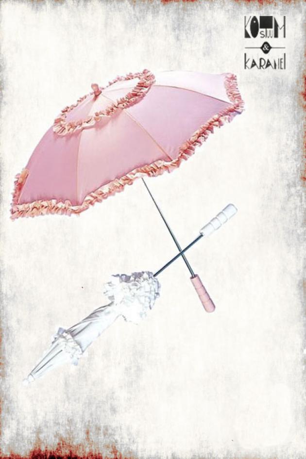 Paraplu Roze WIt Parasol